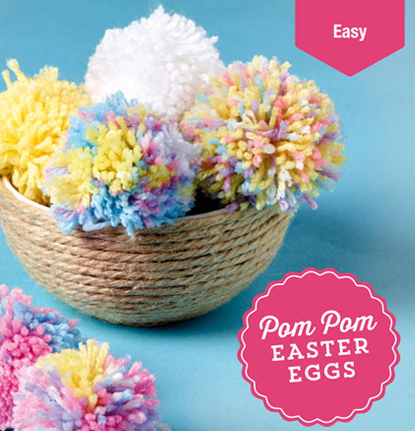 Pompom Easter Eggs Project