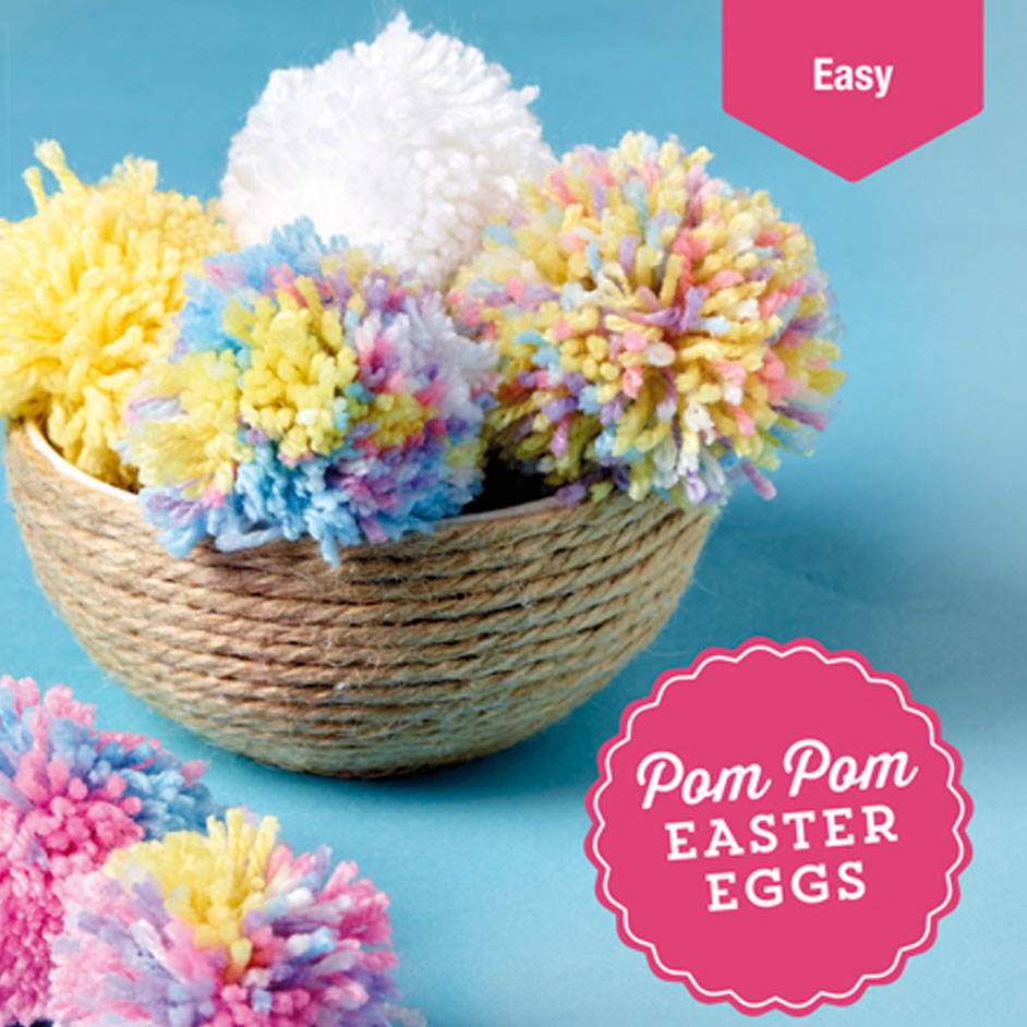 Pompom Easter Eggs Project