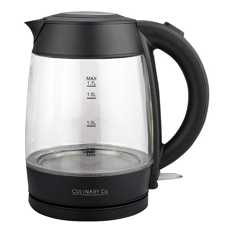 Culinary Co Glass Kettle Black L - Main Image