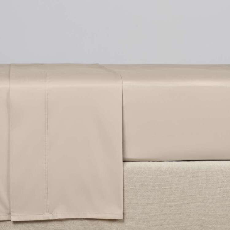 KOO 250 Thread Count Flat Sheet Taupe King | Spotlight Australia
