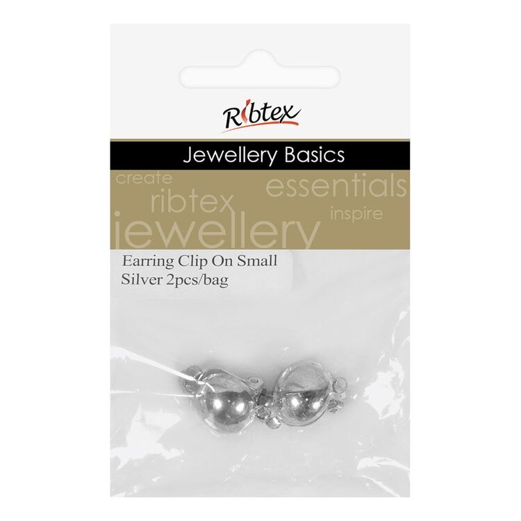 Ribtex Jewellery Basics Clip On Earrings Silver 10 mm