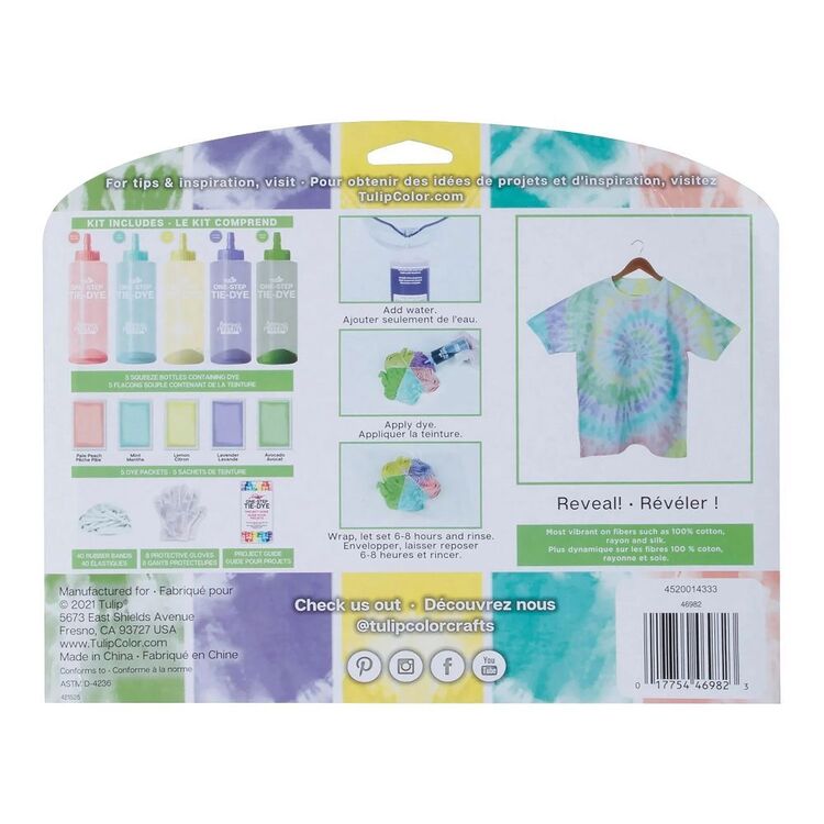 Tulip Tie-Dye Soda Ash Dye Enhancer, 2 Ct - 6 Pc Kit - NEW IN PACKAGE Tulip Tie-Dye Soda Ash Dye Enhancer, 2 Ct - 6 Pc Kit - NEW IN PACKAGE