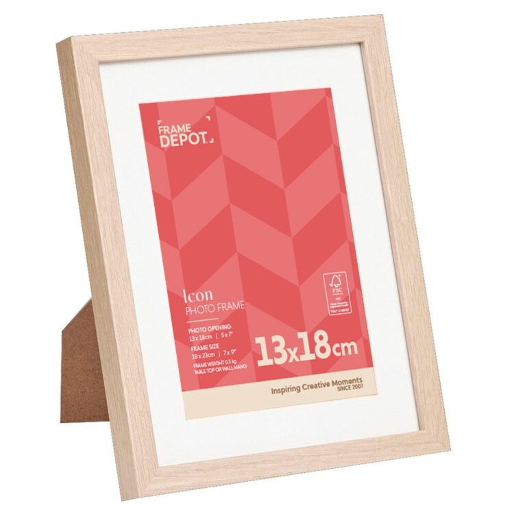Frame 13 Frame Depot Icon 13 x 18 cm Frame Natural | Spotlight Australia