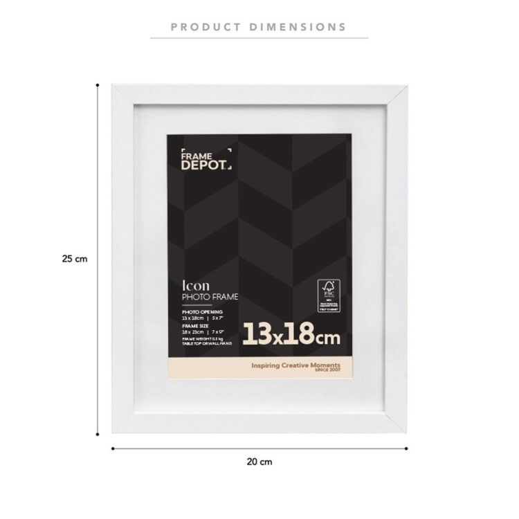 Frame 13 Frame Depot Icon 13 x 18 cm Frame White | Spotlight Australia