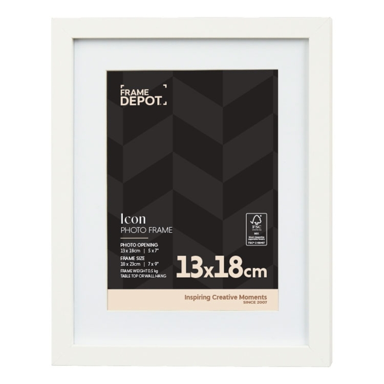 Frame 13 Frame Depot Icon 13 x 18 cm Frame White | Spotlight Australia