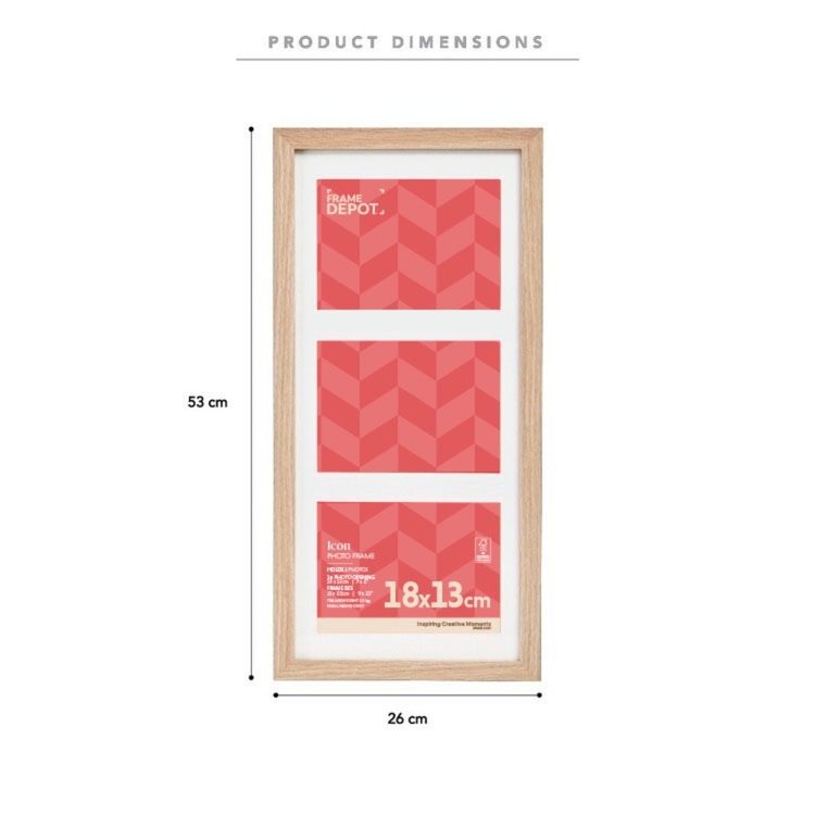 Frame 13 Frame Depot Icon 3-In-1 Frame Natural 13 x 18 cm | Spotlight Australia