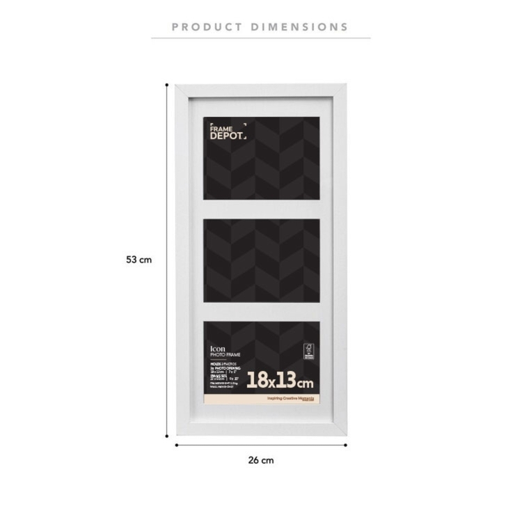 Three In One Frame Frame Depot Icon 3-In-1 Frame White | Spotlight Australia