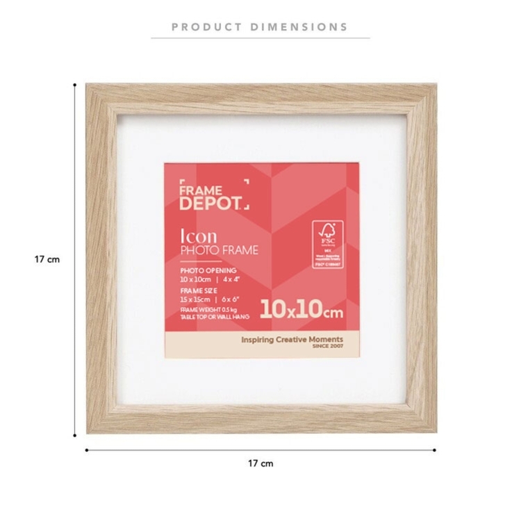 Frame Depot Icon 10 x 10 cm Frame Natural