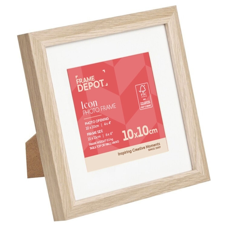 Frame Depot Icon 10 x 10 cm Frame Natural | Spotlight Australia