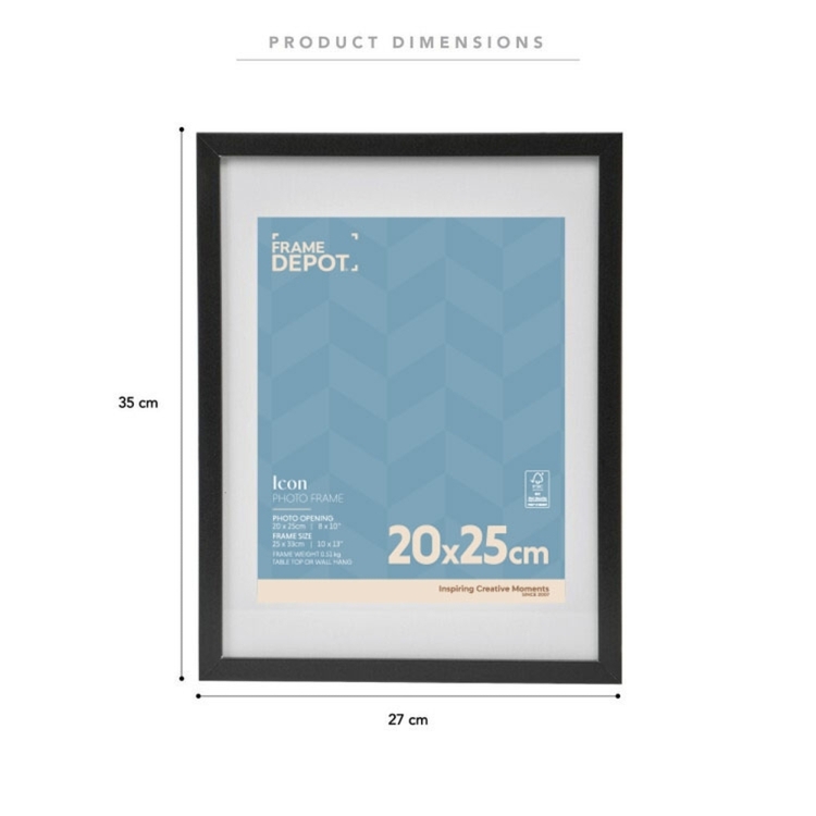 Frame Depot Icon 20 x 25 cm Frame Black 20 x 25 cm