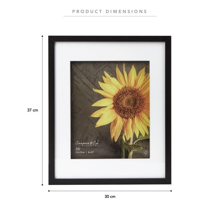 Frame Depot Shadow Box Photo Frame 20 x 25 cm Black 20 x 25 cm