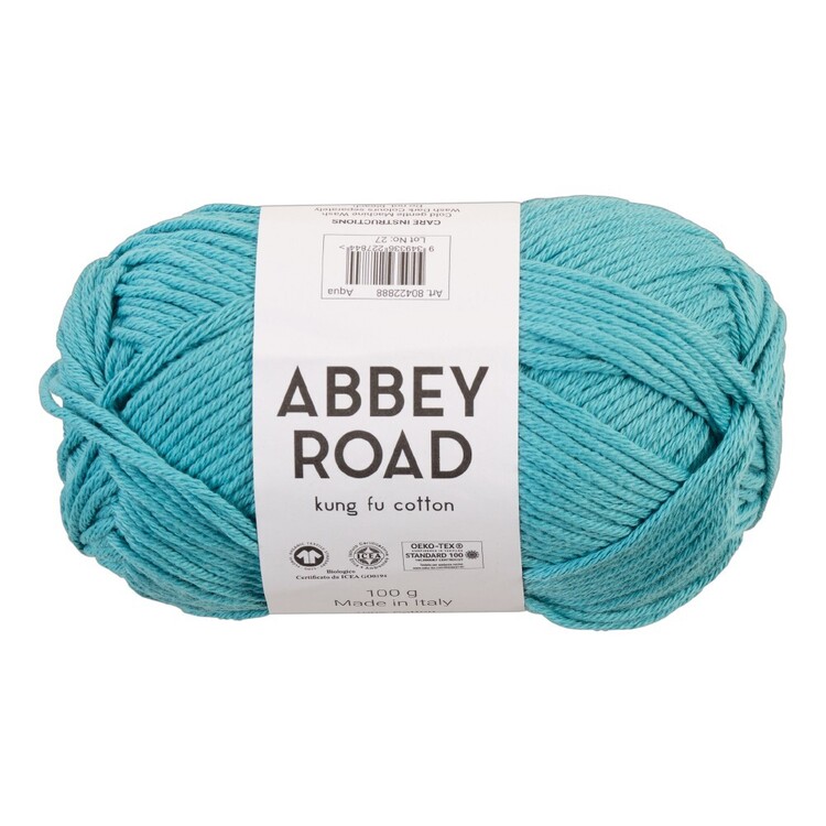 Abbey Road Kung Fu Cotton 100g Yarn Aqua - Main Image