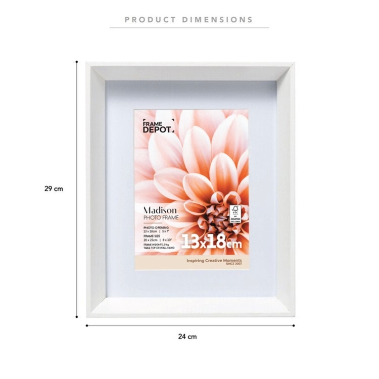 Frame Depot Madison Rectangular Photo Frame White