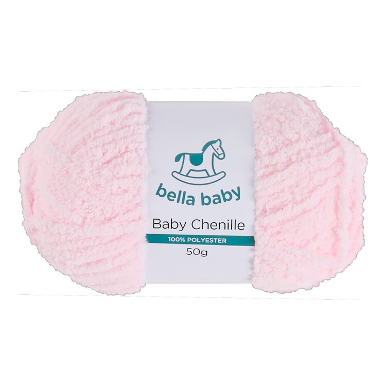 Baby Chenille Polyester Yarn Pink 50 g