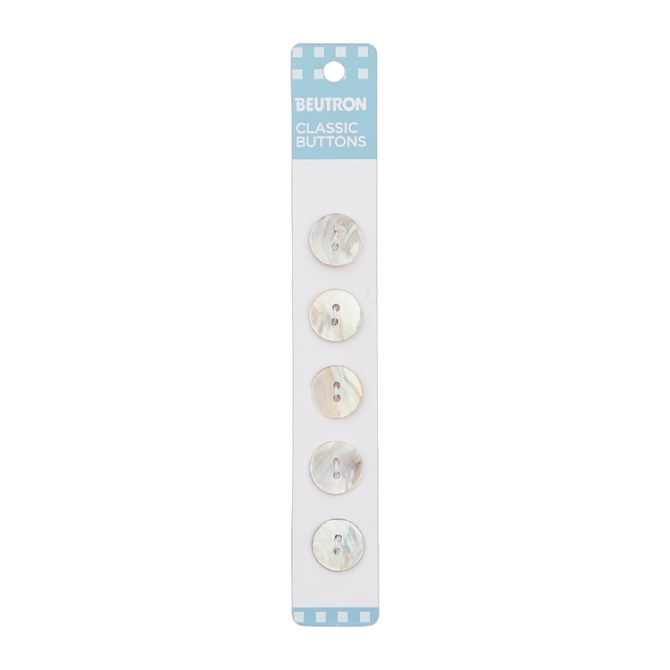 Classic Shell Button Beutron Classic 2 Hole Shell Button 5 Pack Natural | Spotlight New Zealand
