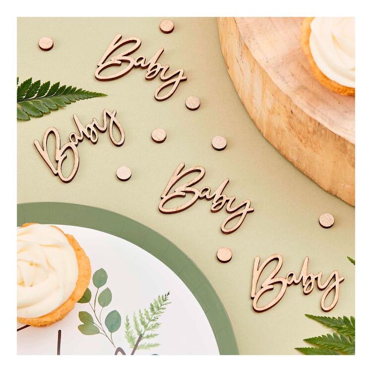 Ginger Ray Botanical Baby Livre D’Or En Bois Puzzle Pour Fête Prénatale