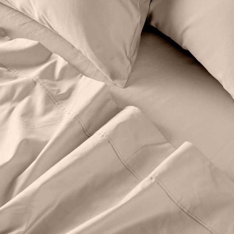 Thread Count Rose Pn KOO 400 Thread Count Cotton Sateen Sheet Set Rose Pink | Spotlight ...