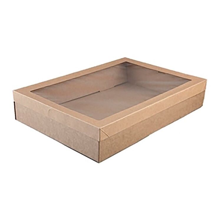 Alpen Extra Large Rectangle Catering Tray With Lid Natural