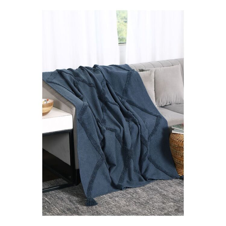 KOO Olora Tufted Throw Denim 130 x 180 cm - Main Image