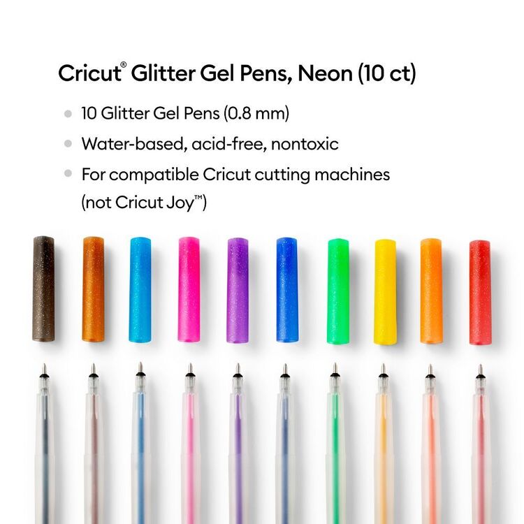 Rainbow Faux Calligraphy Pens Cricut Glitter Gel Pens 10 Pack Rainbow