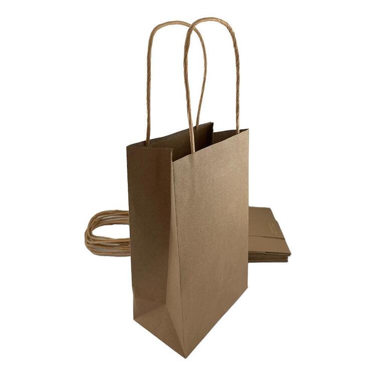 20x Kraft Paper Bags with Tags Ribbon Wedding Gift Favor Welcome Bags for  Party Guests (Brown Bags)