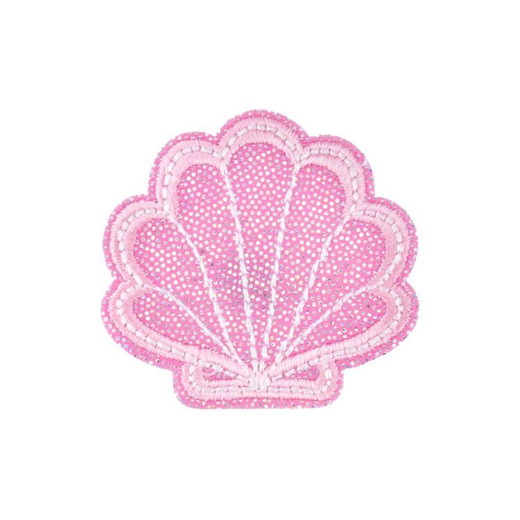 Make It Pink Fan Shell Iron On Motif Multicoloured