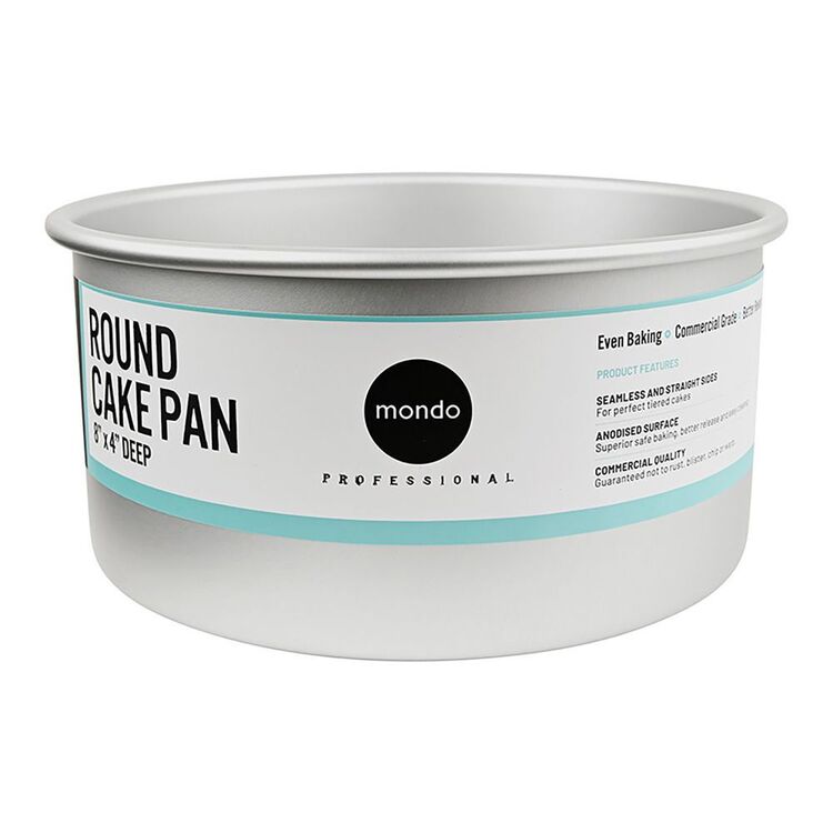 MONDO Pro Set of 3 Round 3in Deep Cake Pans 6/8/10in x 7.5cm Deep