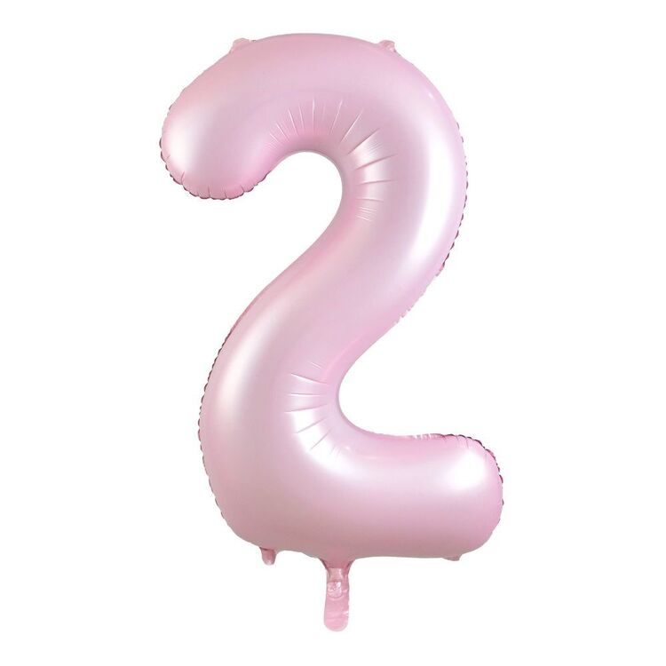 Decrotex Number 2 Foil Balloon Light Pink