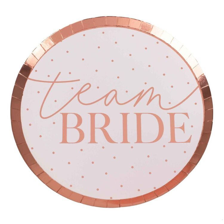 Ginger Ray Hen Party Bride Paper Plates Pink