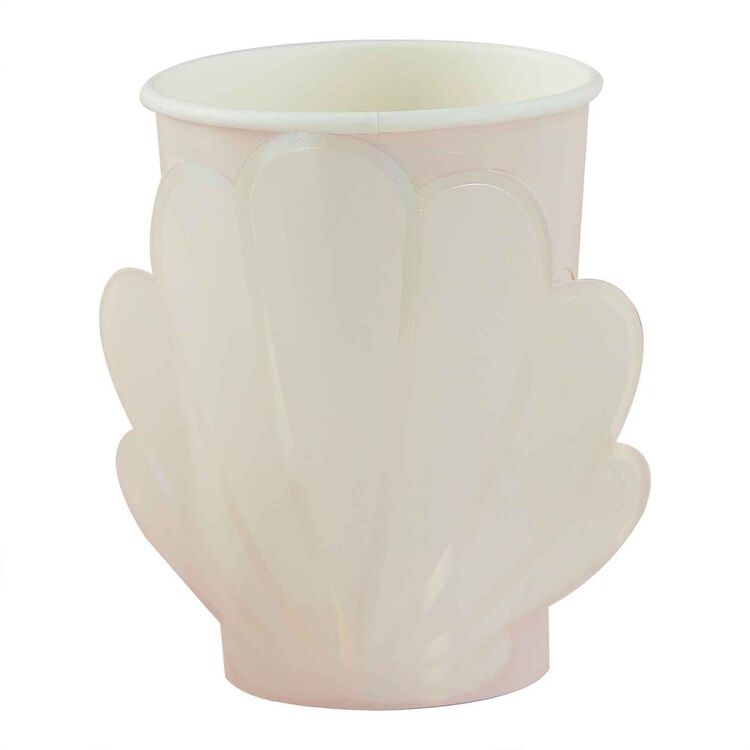 Ginger Ray Mermaid Pop Out Shell Paper Cups Multicoloured