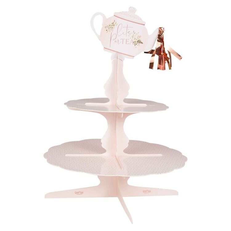 Ginger Ray Floral Afternoon Tea 3-Tier Cardboard Cake Stand