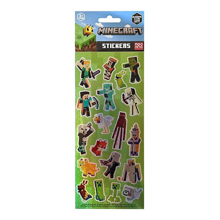 Hunter Leisure Minecraft Holographic Stickers 3 Pack Holographic