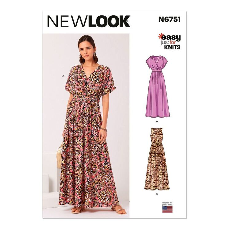 New Look N6751 Misses' Knit Dresses Pattern White