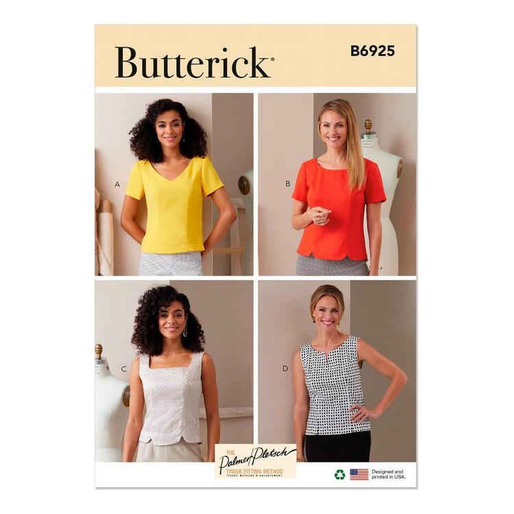 Butterick B6925 Misses' Tops By Palmer & Pletsch Pattern