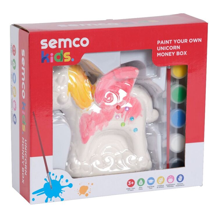 Semco Kids Unicorn Money Box Multicoloured