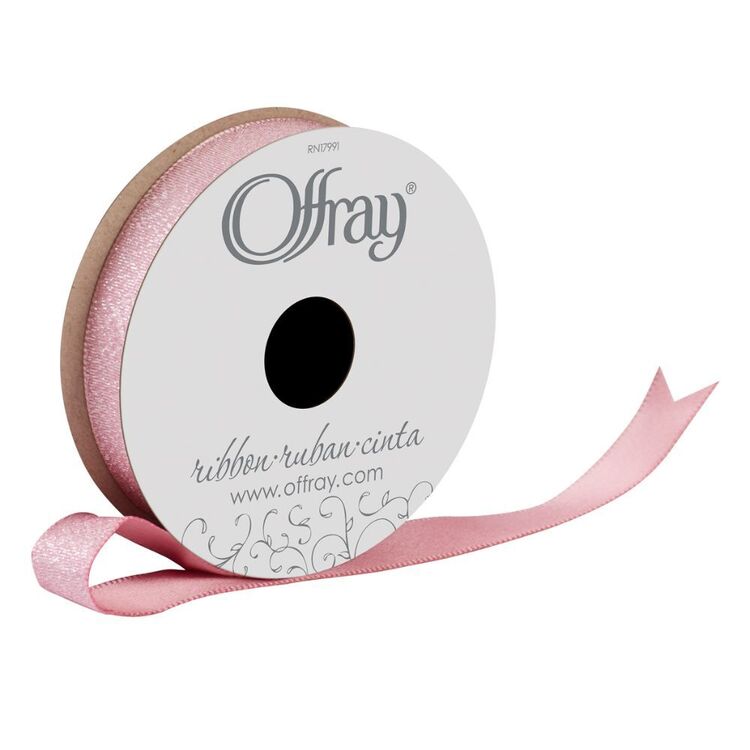 Offray Wired 16 mm Luxe Ribbon Wild Rose