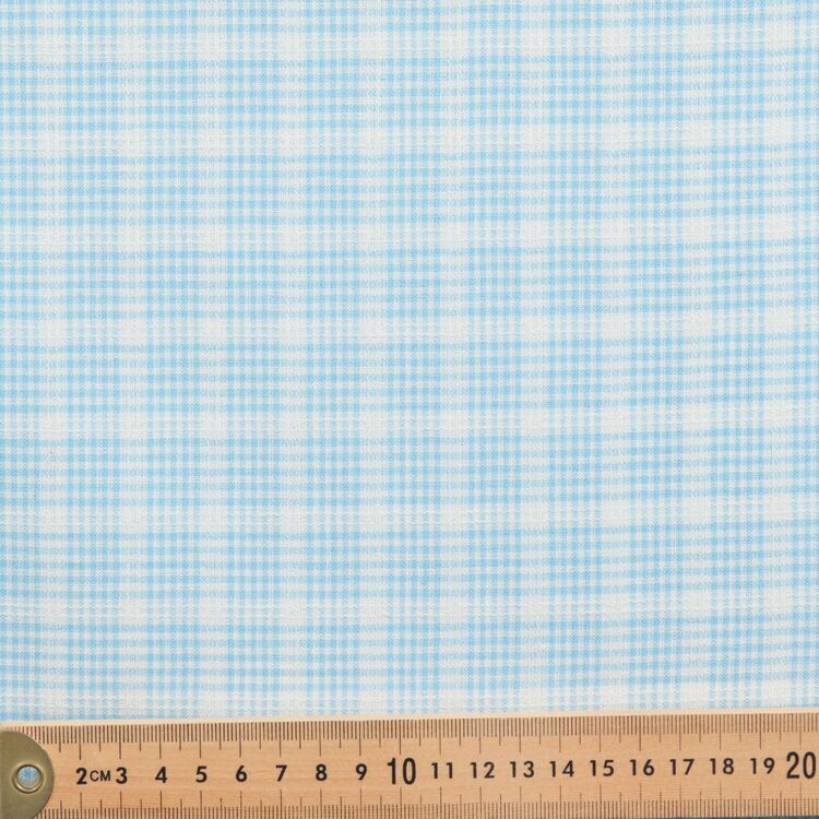 Yarn Dyed Tea Towel Check 112 cm Cotton Fabric Boy Blue 112 cm