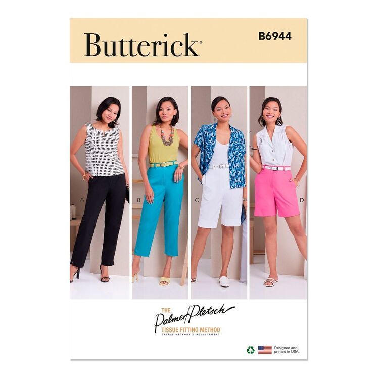 Butterick B6944 Misses' Pants in Four Lengths by Palmer & Pletsch Pattern