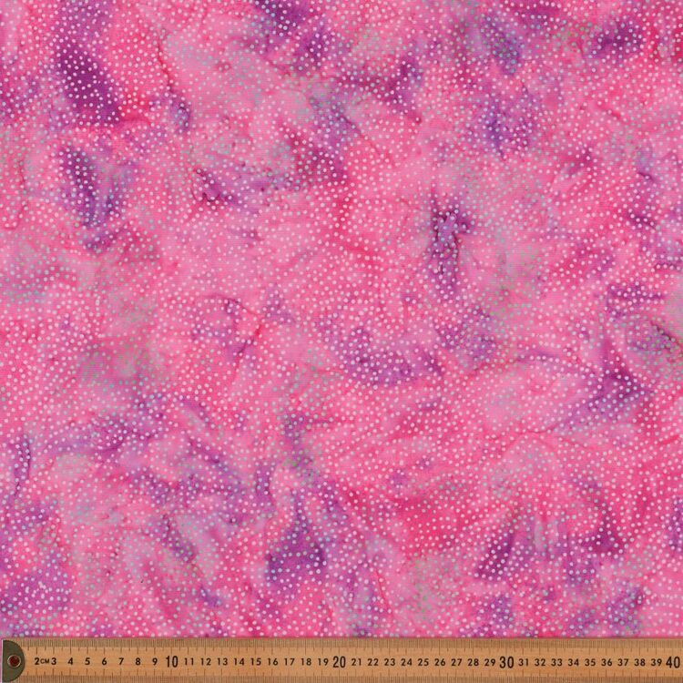Indian Batik Speckled 2 112 cm Cotton Fabric Pink 112 cm