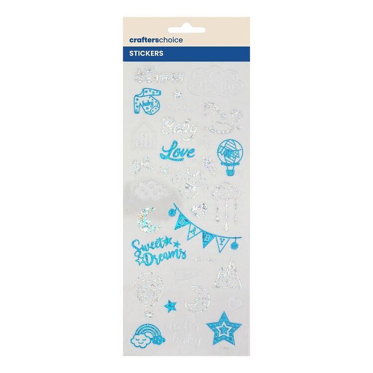 Crafters Choice Shiny Blue Baby Stickers Shiny Baby Blue