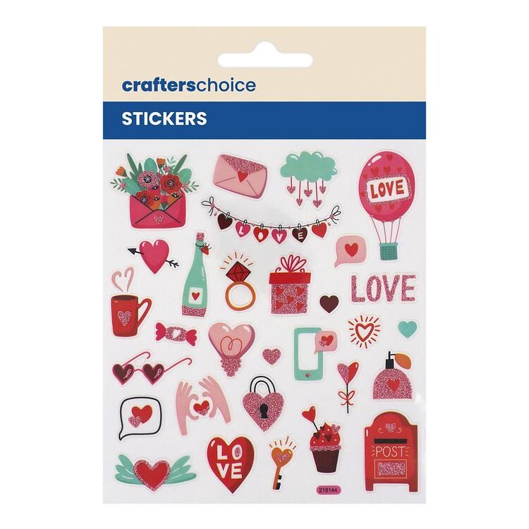 Crafters Choice Glitter Love Post Stickers Pvc Love Post