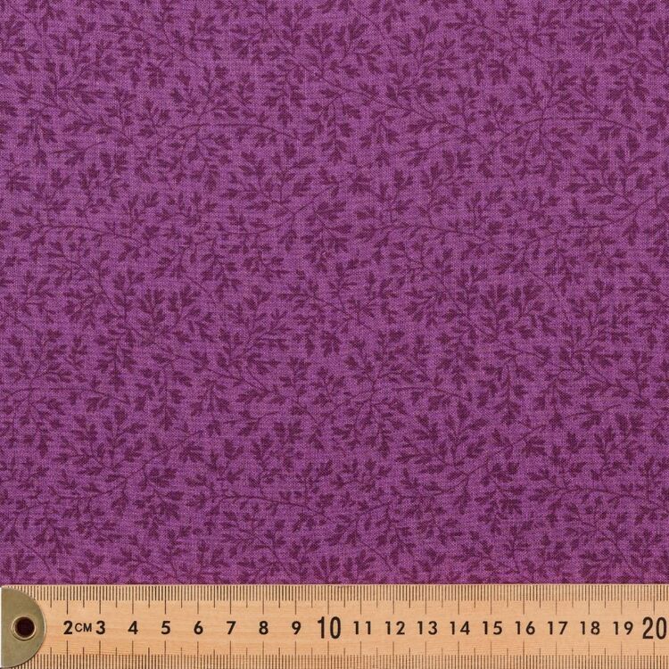 Sprig 274 cm Quilt Backing Fabric Purple 274 cm