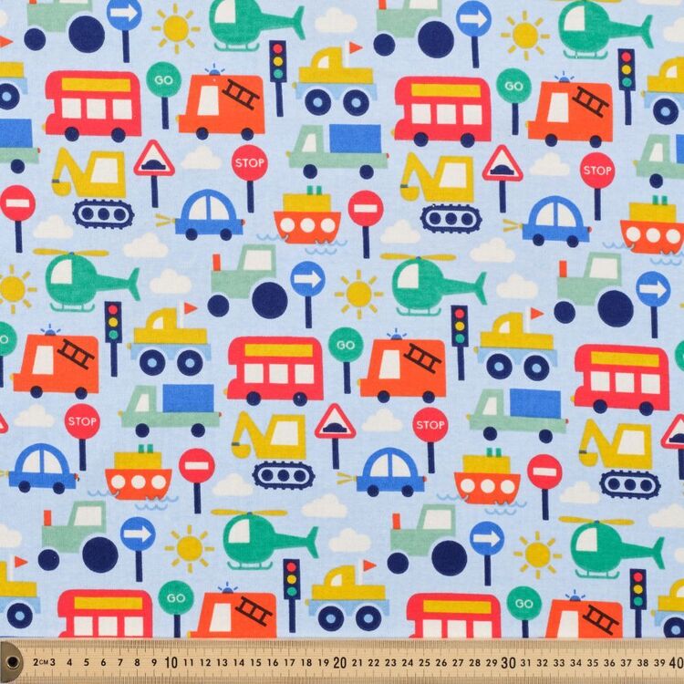Traffic 150 cm French Terry Fabric Blue