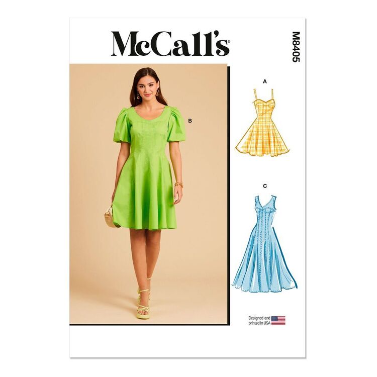 McCall's M8405 Misses's Dress With Sleeve and Length Variations Pattern | Spotlight Singapore McCall's M8405 Misses's Dress With Sleeve and Length Variations Pattern | Spotlight Singapore
