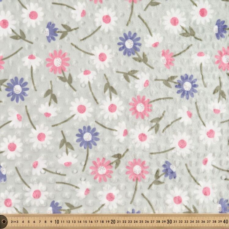 Floral 150 cm Minky Dot Fleece Fabric Sage 148 cm