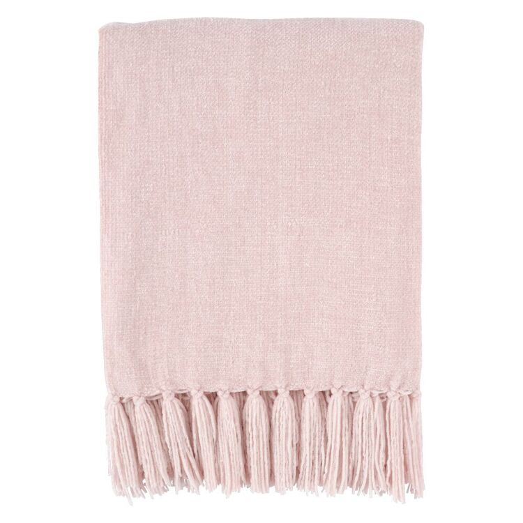 KOO Camille Chenille Throw Pink 127 x 152 cm