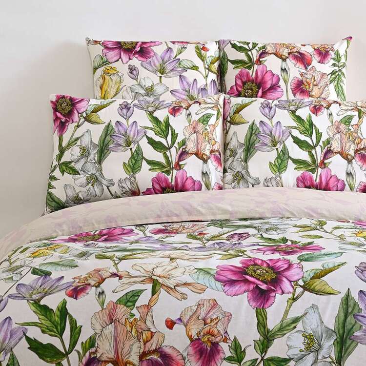 KOO Fleur Flower Quilt Cover Set Multicoloured