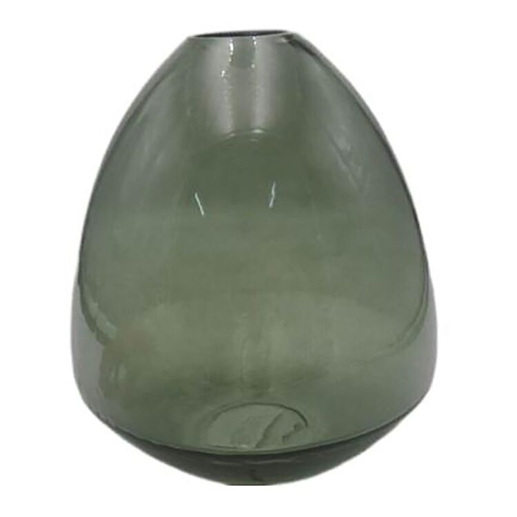 Bouclair Pure Mist Glass Vase Green 18 x 22 cm