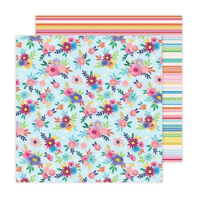 American Crafts Paige Evans Blooming Wild 7 Loose Paper Loose Paper 7 12 x 12 in