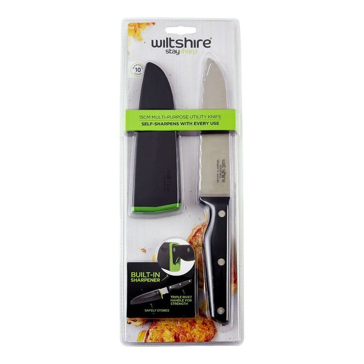 Wiltshire Staysharp Triple Rivet Multipurpose Knife Black & Green